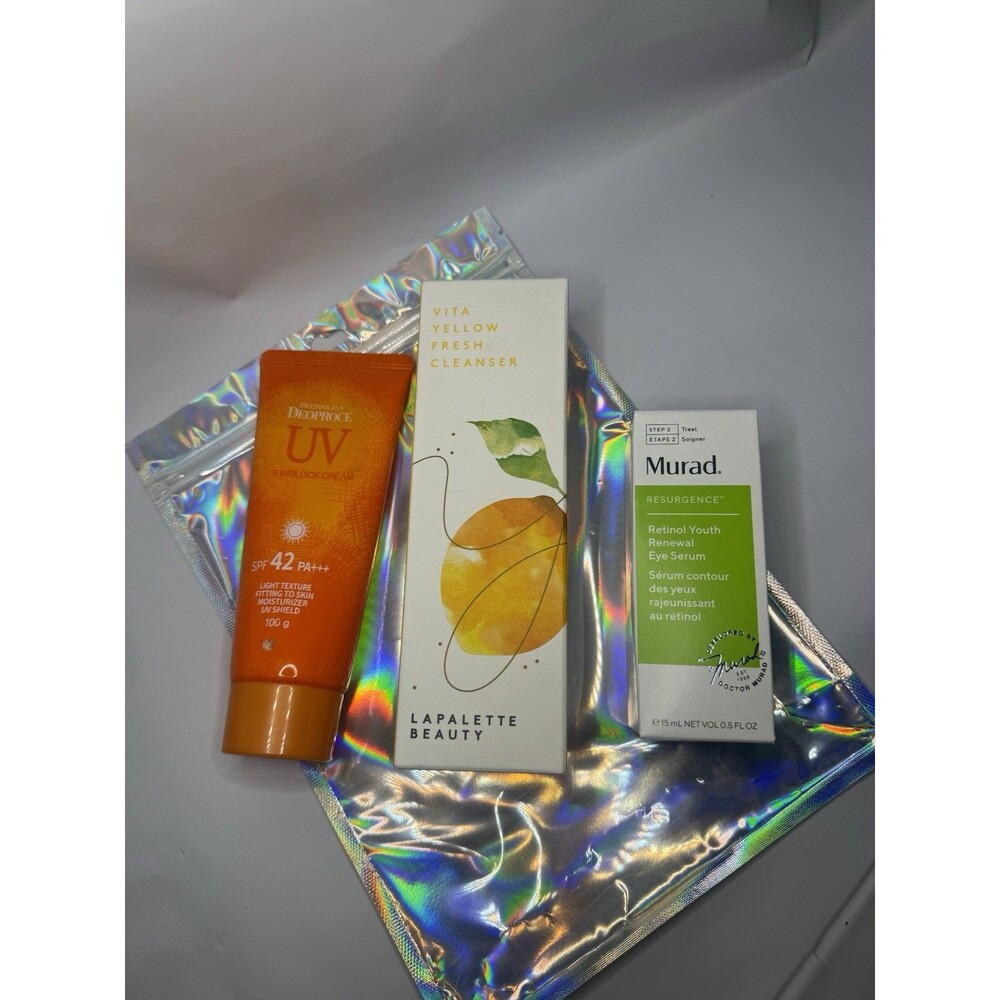 Brand New Skincare Bundle – Murad Retinol Eye Serum Korean Beauty Cleanser & SPF